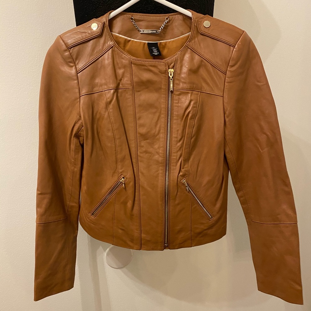 White House Black Market Leather Jacket